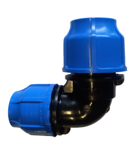 PE Redukované koleno 90° 50x40mm, svěrná spojka na polyetylen