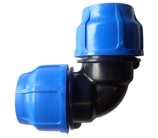 PE Koleno 90° 32mm, svěrná spojka na polyetylen